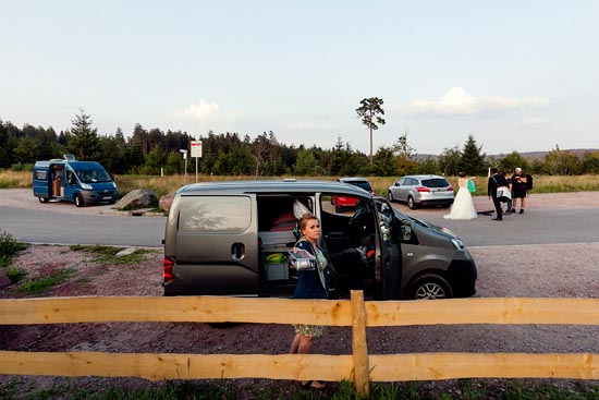 Camping-car, boite en plastique et shooting photo de mariage / Allemagne (2018)