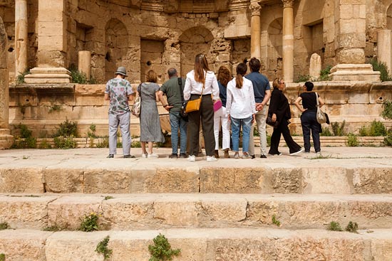 Petit groupe au Nymphaeum / Jordanie (2019)